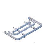 VLTAVA T1 TORINO H2 Dvoukolejnice pro záclony a závěsy s čelem se suchým zipem